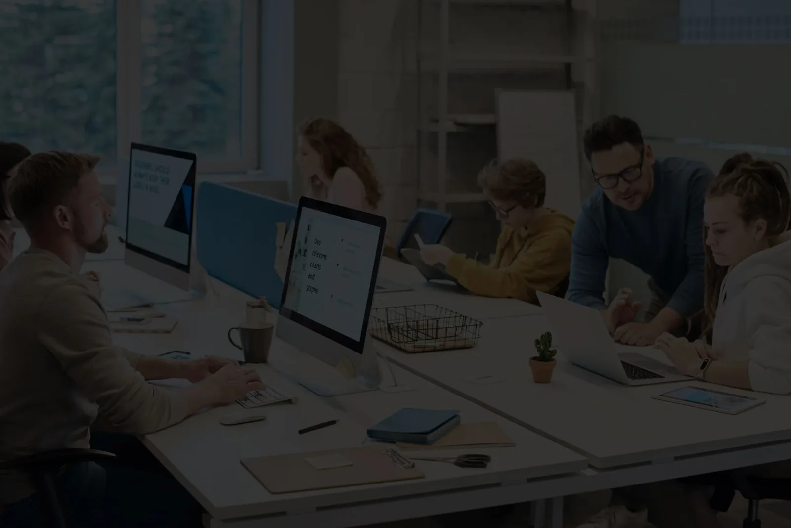 A team working together on a marketing growth plan
